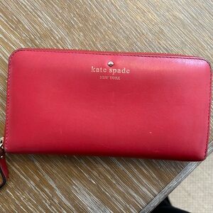 Kate Spade Red Leather Wallet